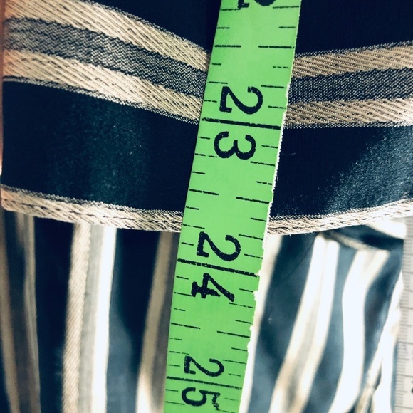 COPY - Mens Black/Tan Striped Dress Shirt.Size medium SingleMom BreastCancer Fu… - Picture 3 of 6